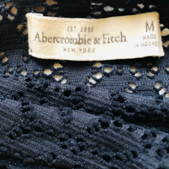 Blue Lace Crop Top - Abercrombie & Fitch - Picture 3 of 3
